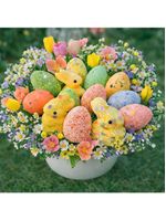 Enfeite Decorativo Páscoa Coelho Coelhinhos Ovos Kit 48pçs