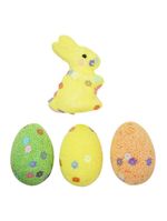 Enfeite Decorativo Páscoa Coelho Coelhinhos Ovos Kit 48pçs
