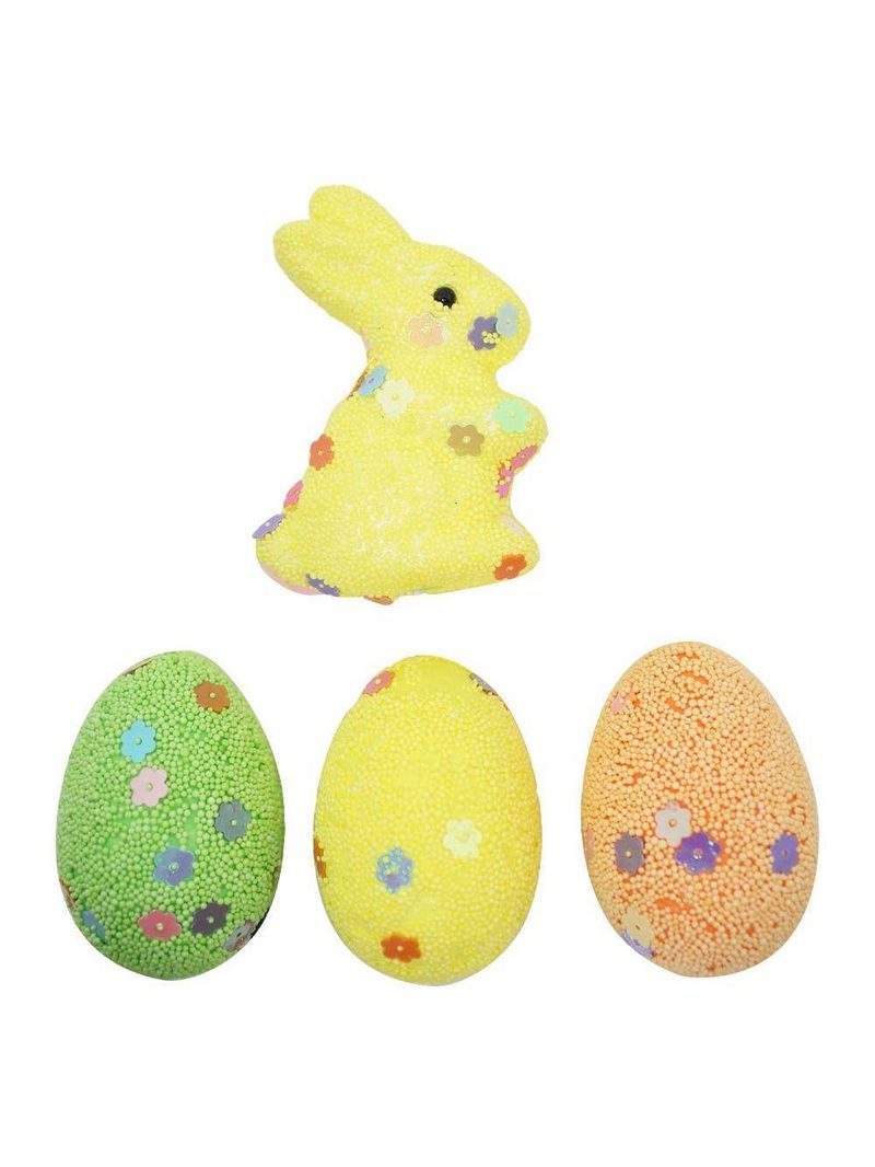 Enfeite Decorativo Páscoa Coelho Coelhinhos Ovos Kit 48pçs