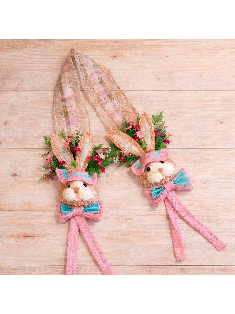 Escapulário Enfeite Cabeça Coelho Decoração Porta Pascoa 2m