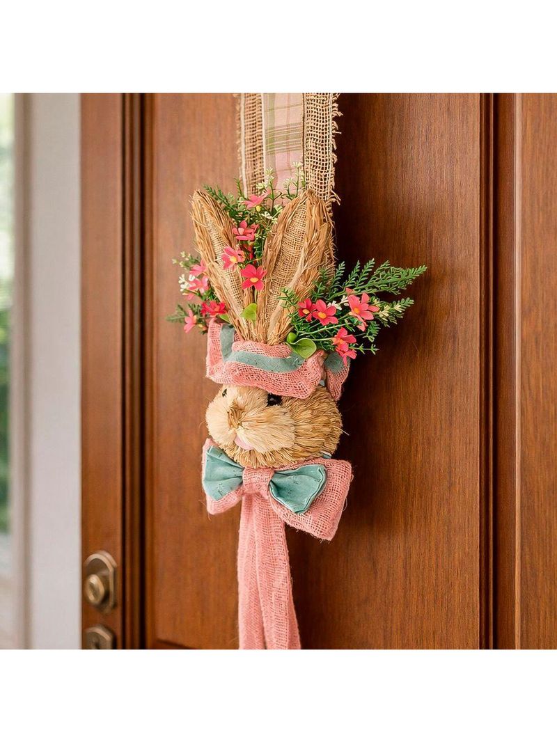 Escapulário Enfeite Cabeça Coelho Decoração Porta Pascoa 2m