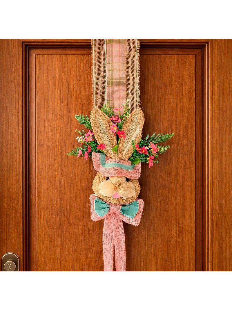 Escapulário Enfeite Cabeça Coelho Decoração Porta Pascoa 2m