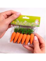 Enfeite Decorativo Cenouras Cenourinhas Páscoa 8cm Kit 48pçs