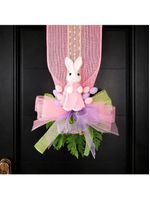 Escapulário Casal Coelho Laço Decoração Pascoa Para Porta 2m