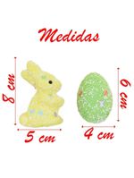 Enfeite Decorativo Páscoa Coelho Coelhinhos Ovos Kit 36pçs