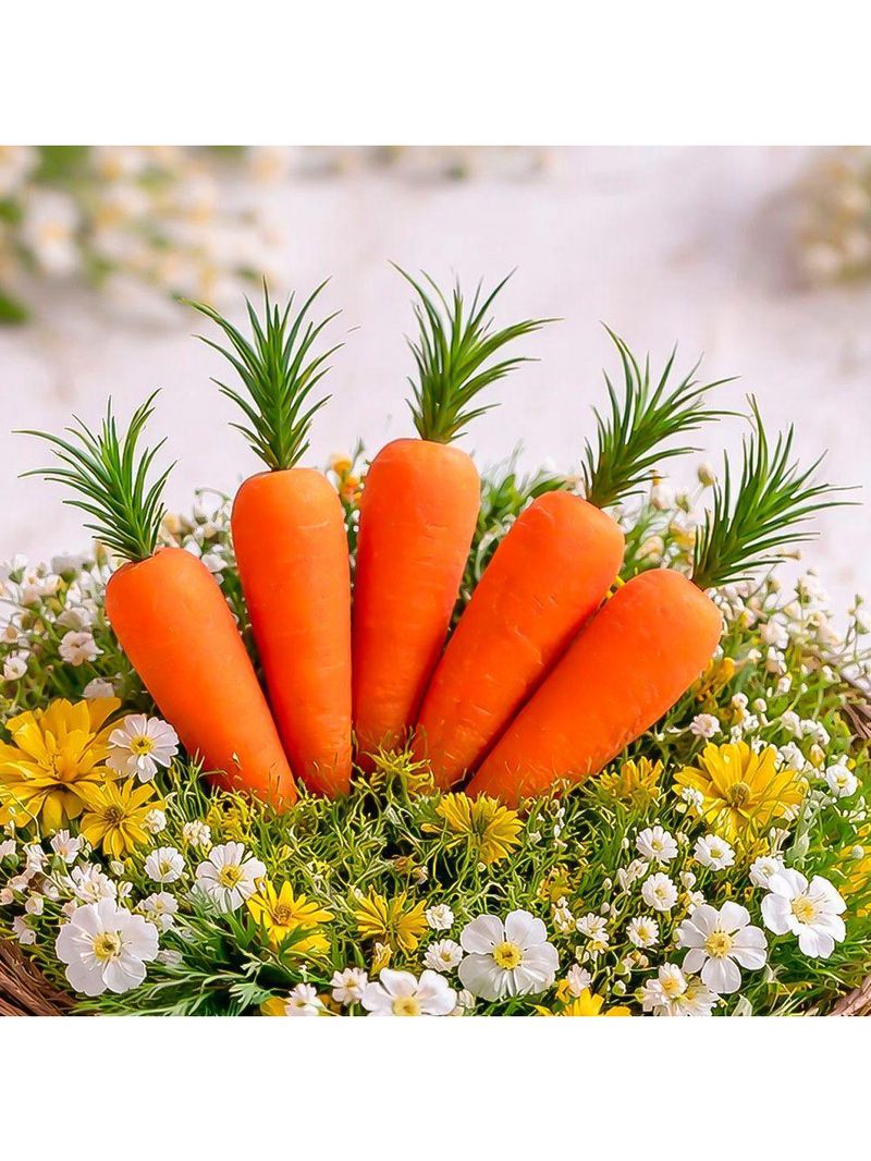 Enfeite Decorativo Cenourinhas Cenouras Páscoa 8cm Kit 48pçs