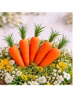 Enfeite Decorativo Cenourinhas Cenouras Páscoa 8cm Kit 72pçs