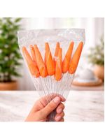 Enfeite Cenourinhas Cenouras Palito Páscoa De 24cm Kit 36pçs