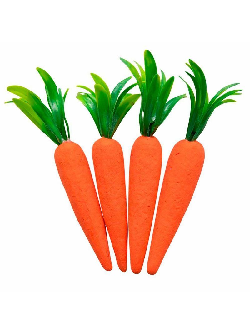 Enfeite Decorativo Cenoura Cenourinhas Páscoa 14cm Kit 32pçs