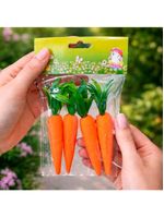 Enfeite Decorativo Cenoura Cenourinhas Páscoa 14cm Kit 32pçs