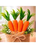Enfeite Decorativo Cenoura Cenourinhas Páscoa 14cm Kit 32pçs