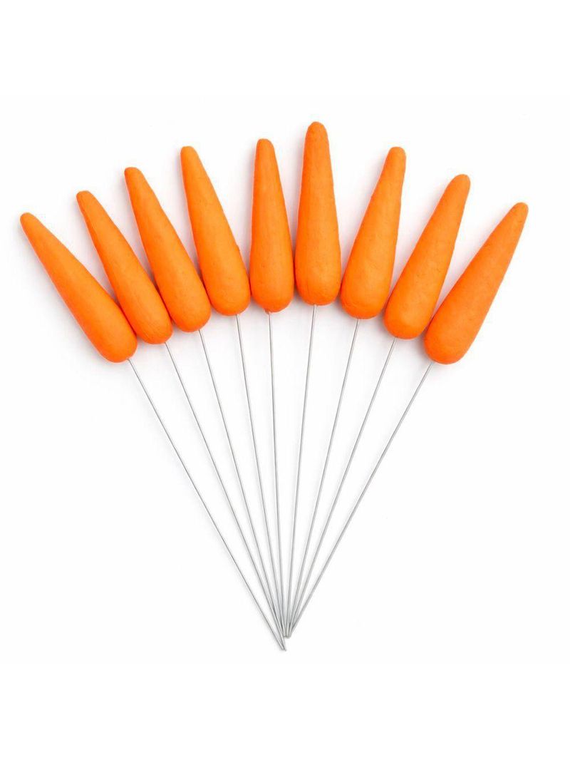 Enfeite Cenouras Cenourinhas Palito Páscoa De 24cm Kit 36pçs
