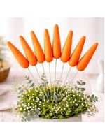 Enfeite Cenouras Cenourinhas Palito Páscoa De 24cm Kit 54pçs