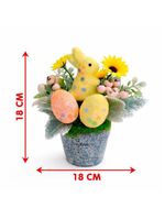 Enfeite Arranjo Páscoa Centro Mesa Aparador Coelho Kit 3pçs