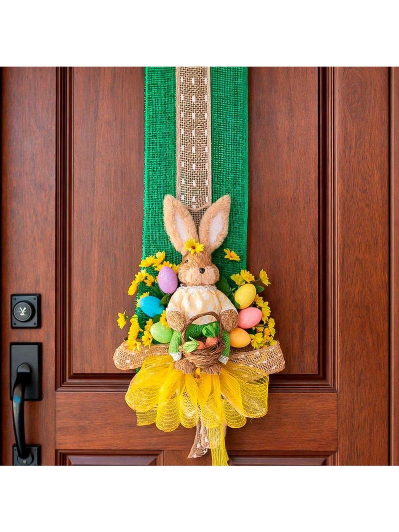 Decoração Páscoa Escapulário Porta Coelha Cesta Ovos 1,80m