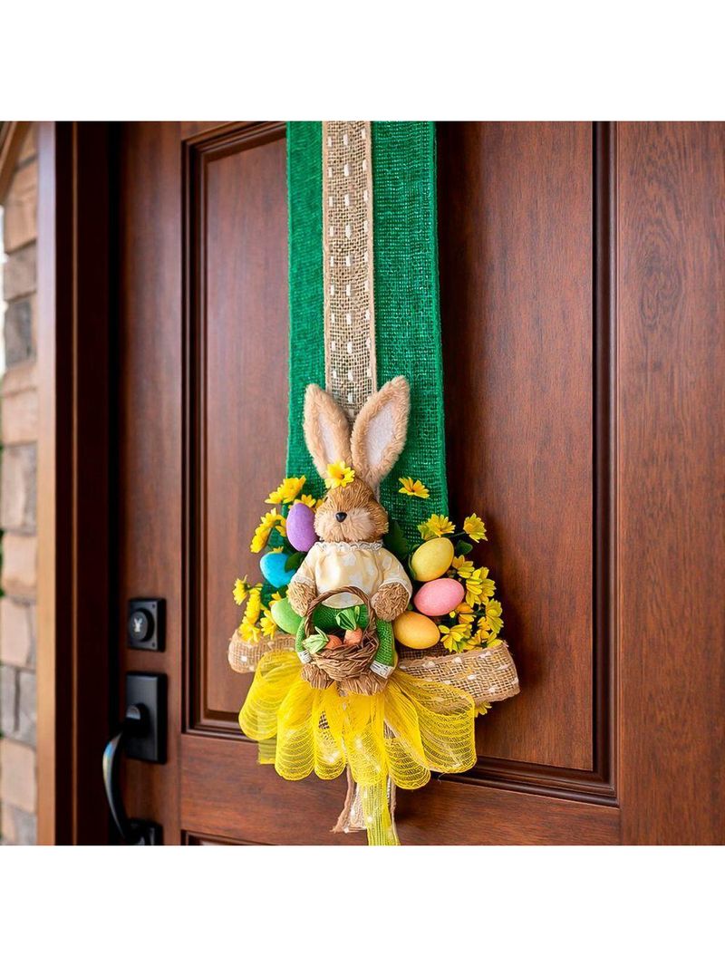 Decoração Páscoa Escapulário Porta Coelha Cesta Ovos 1,80m