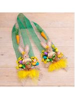 Decoração Páscoa Escapulário Porta Cesta Ovos Coelha 1,80m