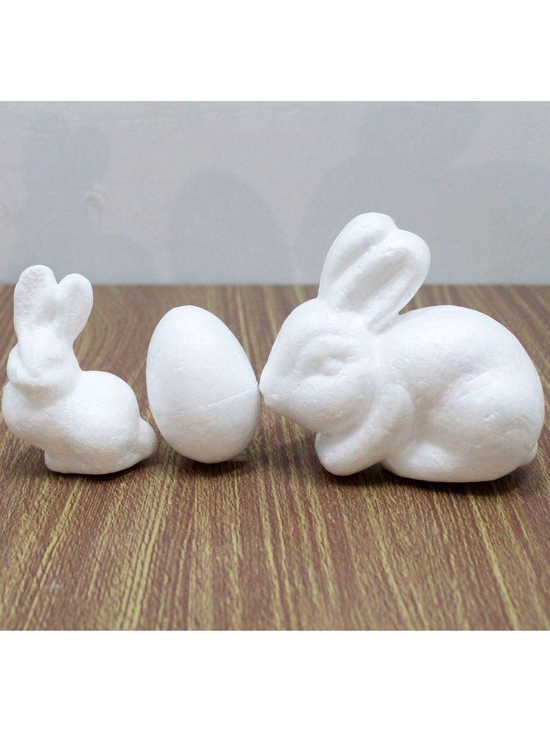 Coelhos Ovos Páscoa Para Colorir Com Tintas Pincel Kit 50pçs