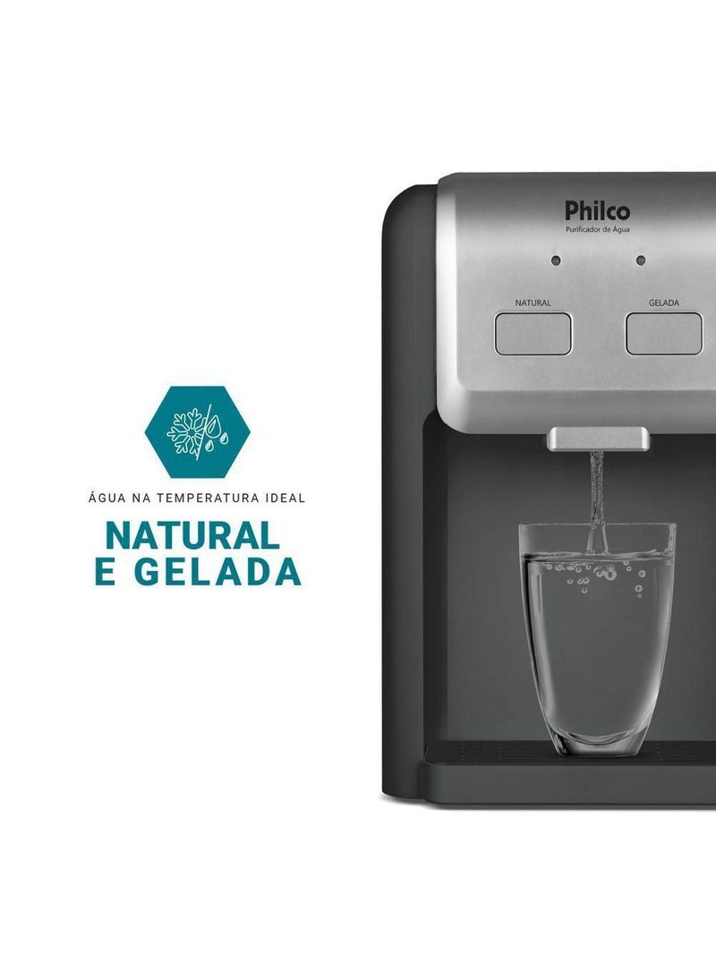 Purificador de Água Philco Dupla Filtragem 70W PPU11C Bivolt
