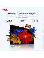 TV TCL 43 Polegadas 43S5K QLED Smart Full HD Google Tv Preto Bivolt