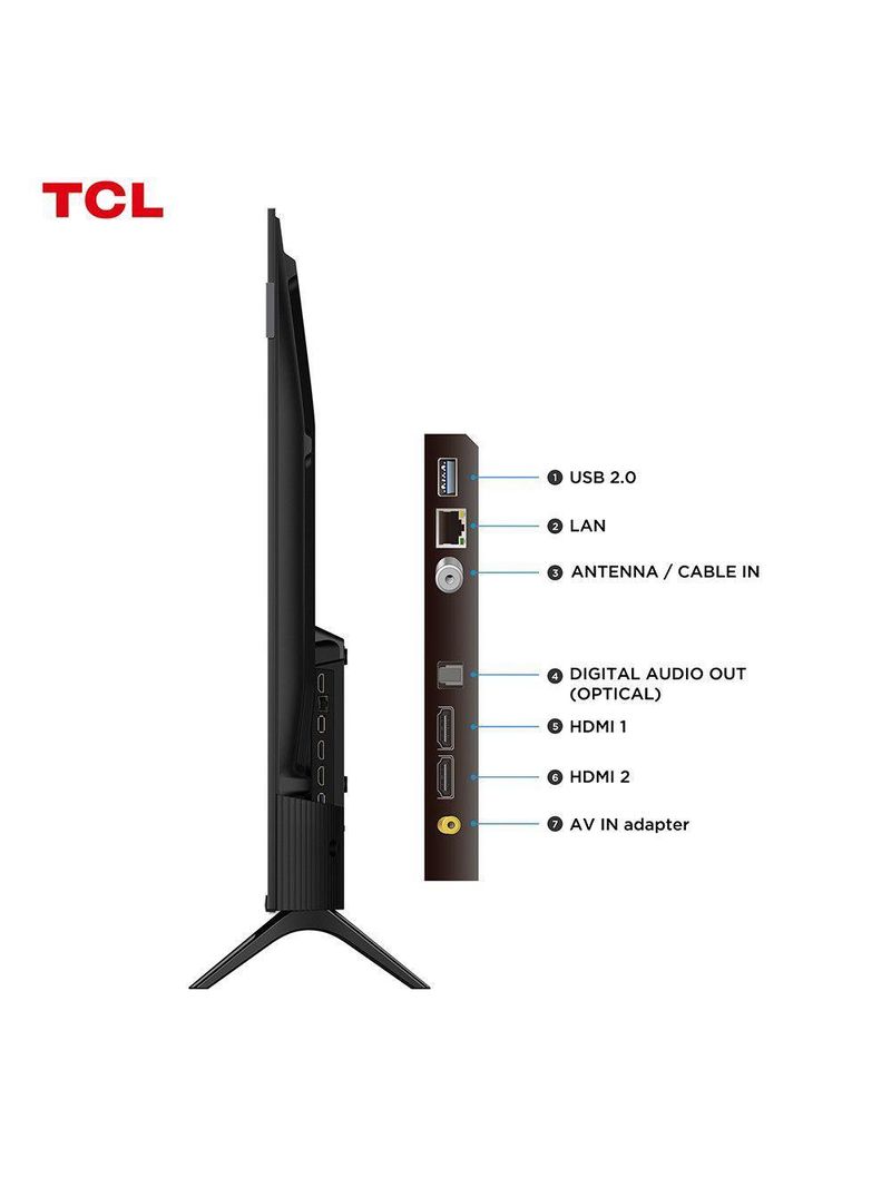 TV TCL 43 Polegadas 43S5K QLED Smart Full HD Google Tv Preto Bivolt