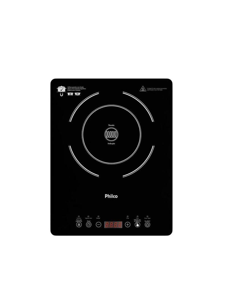 Cooktop de Indução Philco Portátil 1 Queimador PCT10A 110V