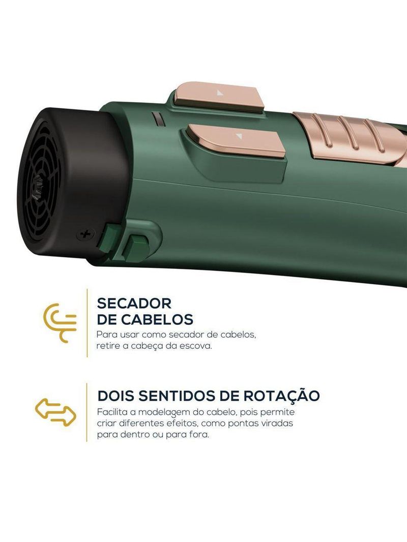 Escova Rotativa Britânia Bivolt 1300W Opção Secador BERE01 Bivolt
