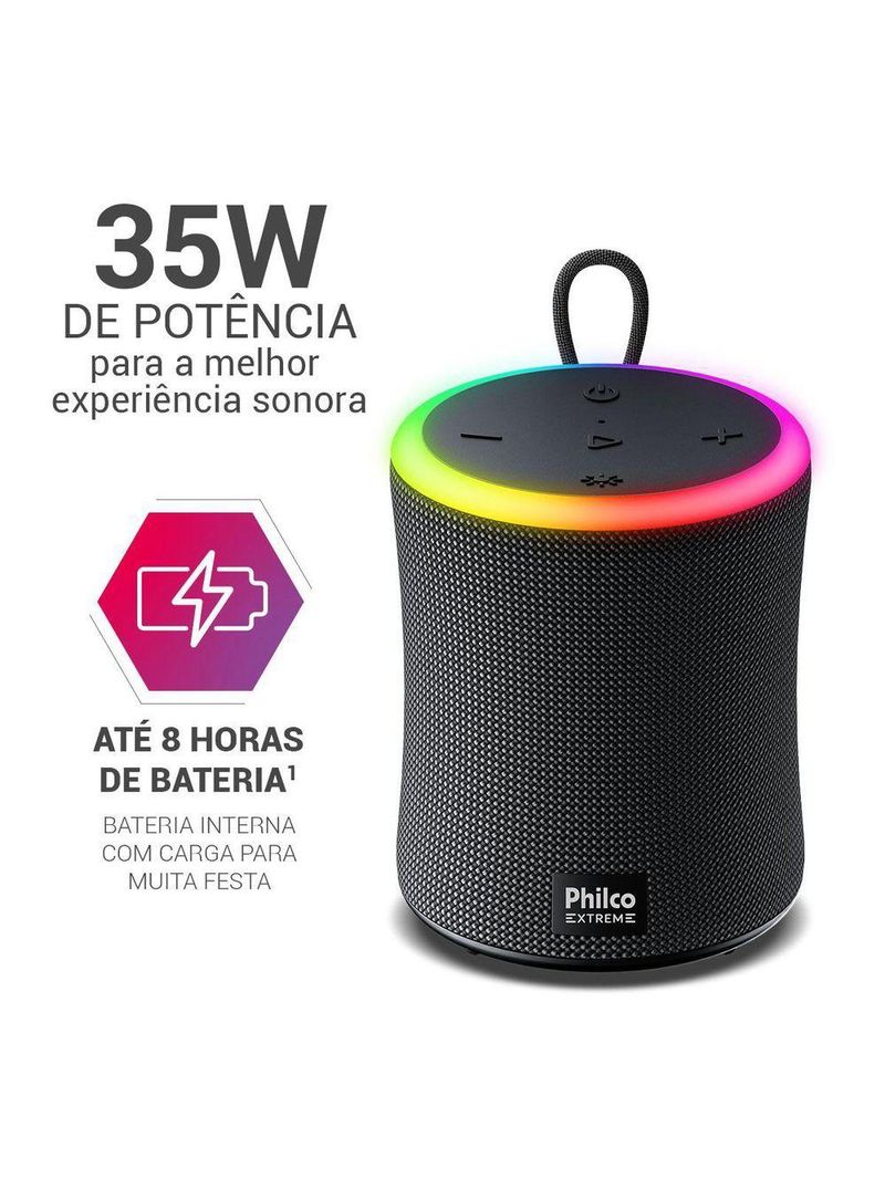 Caixa de Som Speaker Philco Extreme 35W PBS35 Bivolt