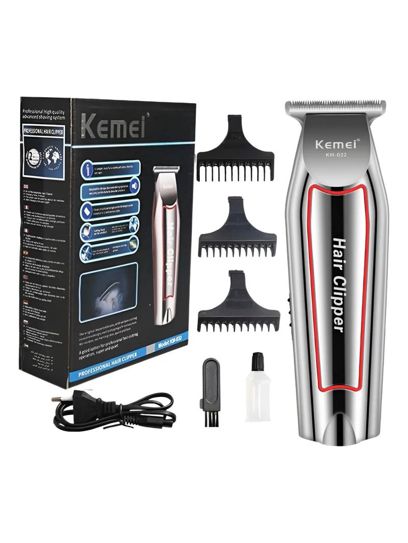 Máquina De Corte Cabelo Profissional Kemei Barba Acabamento T-blade KM-032 127v/220v