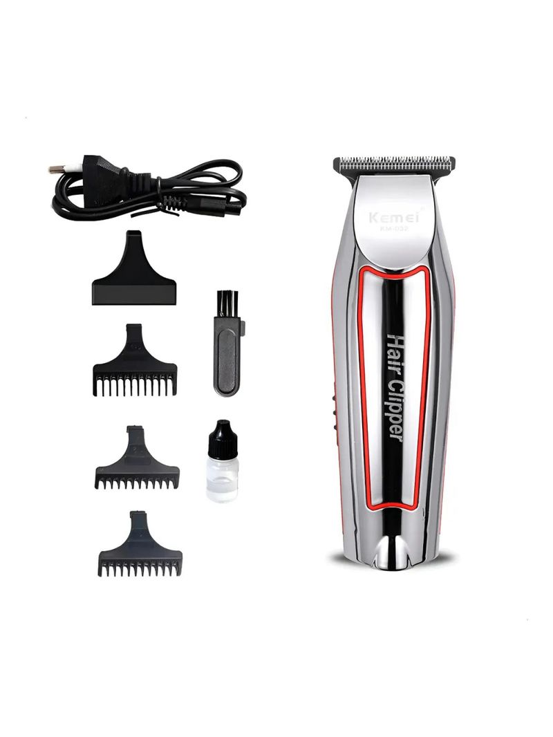 Máquina De Corte Cabelo Profissional Kemei Barba Acabamento T-blade KM-032 127v/220v