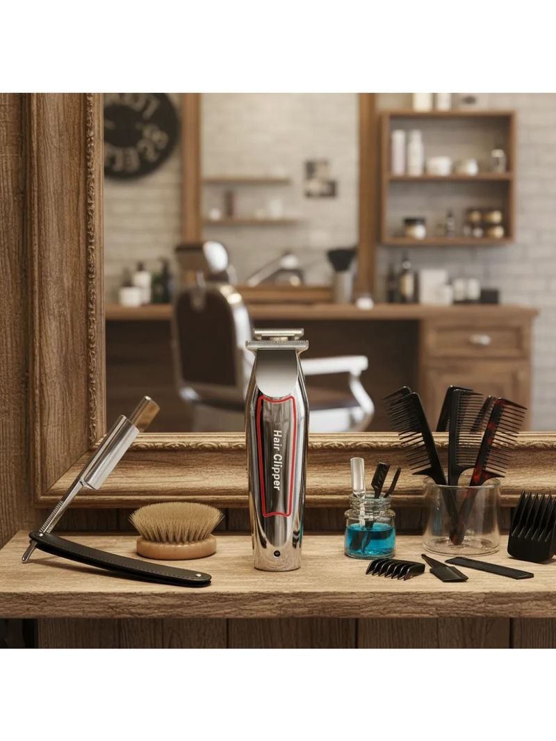 Máquina De Corte Cabelo Profissional Kemei Barba Acabamento T-blade KM-032 127v/220v