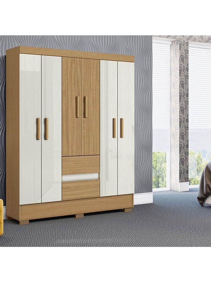 Guarda-Roupa Casal Coimbra 2005138 Atacama Off White – Aramóveis