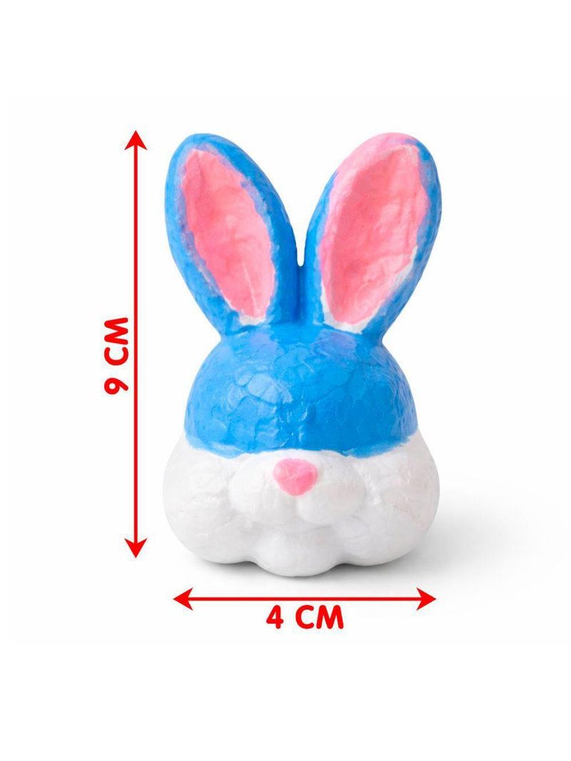 Cabeça Coelho Páscoa Para Pintar Colorir Com Pincel Kit 36pç