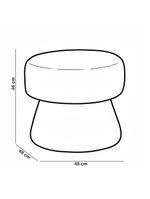Puff Redondo Orgânico Quarto Infantil Laura D02 Bouclê Terracota B-125 - Lyam Decor