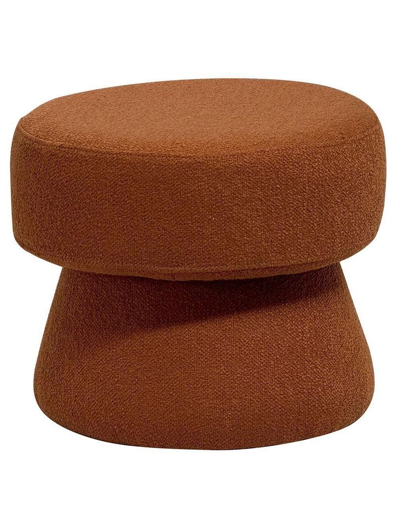 Puff Redondo Orgânico Quarto Infantil Laura D02 Bouclê Terracota B-125 - Lyam Decor