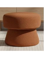 Puff Redondo Orgânico Quarto Infantil Laura D02 Bouclê Terracota B-125 - Lyam Decor