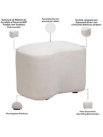 Puff Orgânico Decorativo Quarto Infantil Fada D02 Bouclê Off White C-200 - Lyam Decor
