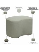 Puff Orgânico Decorativo Quarto Infantil Fada D02 Bouclê Verde Oliva C-199 - Lyam Decor