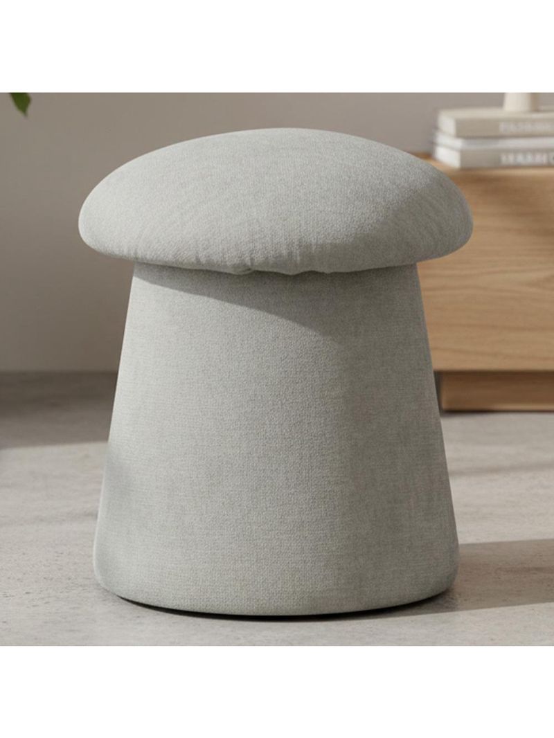 Puff Orgânico Decorativo Quarto Infantil Aslam D02 Linho Verde Claro C-47 - Lyam Decor