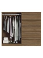 Comoda 2 Portas 5 Gavetas Malaga Gold Jatobá Acetinado - Santos Andirá