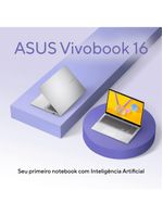 Notebook asus snapdragon x1 16gb ram 1tb ssd tela 16" windows 11 - vivobook 16 x1607qa