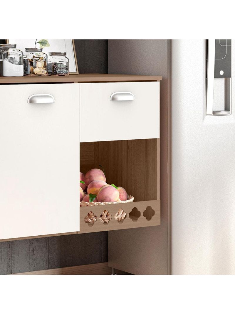 Cozinha compacta suspensa poliman mila com 7 portas, 1 prateleira e 1 gaveta - 180cm de largura