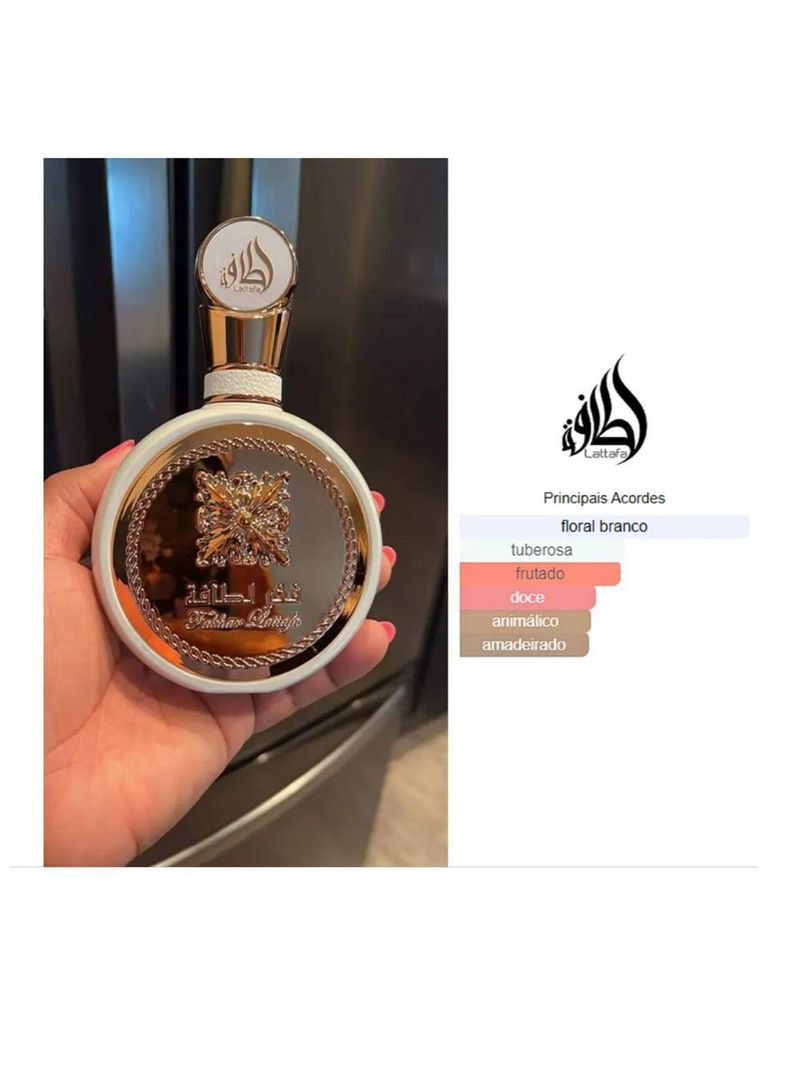 Perfume Árabe Lattafa Fakhar Rose Eau De Parfum Perfume Da Sereia 100ml