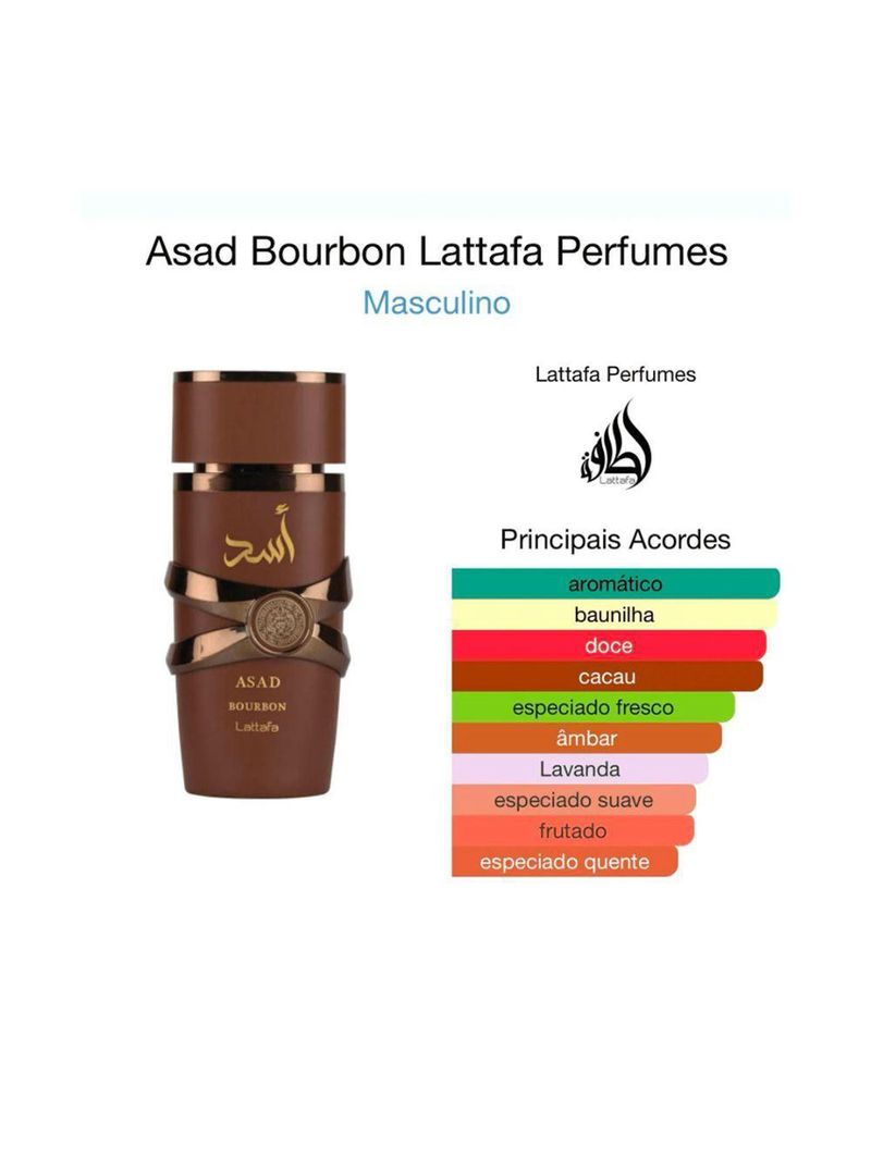Lattafa Asad Bourbon Edp | Arabe Masculino 100ml