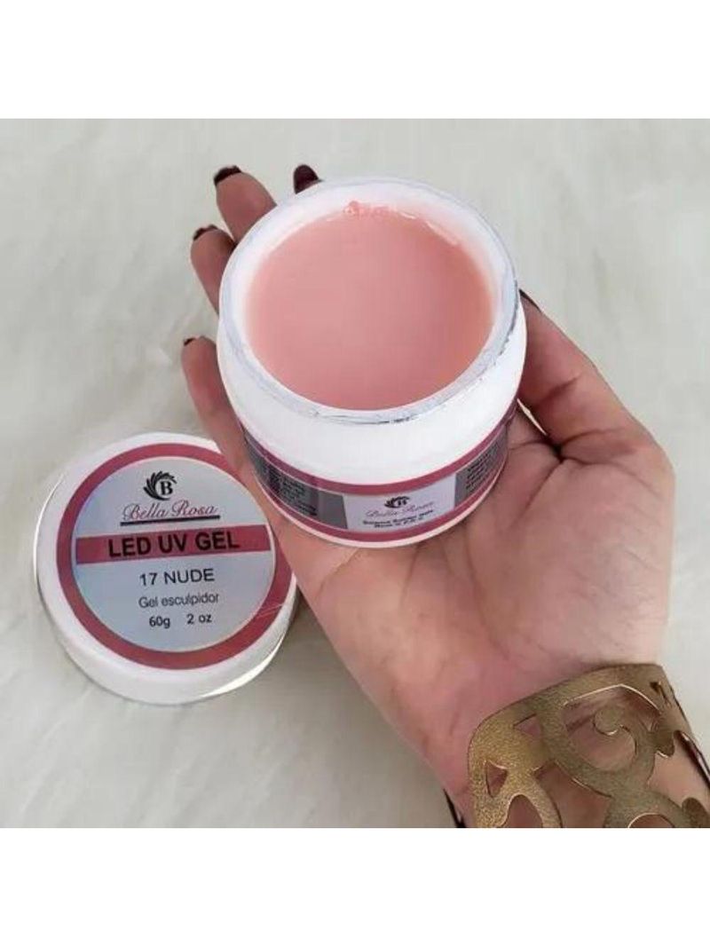 12 Unidades De Gel Led Uv Esculpidor De Unhas Acrigel Cor Pink Nude