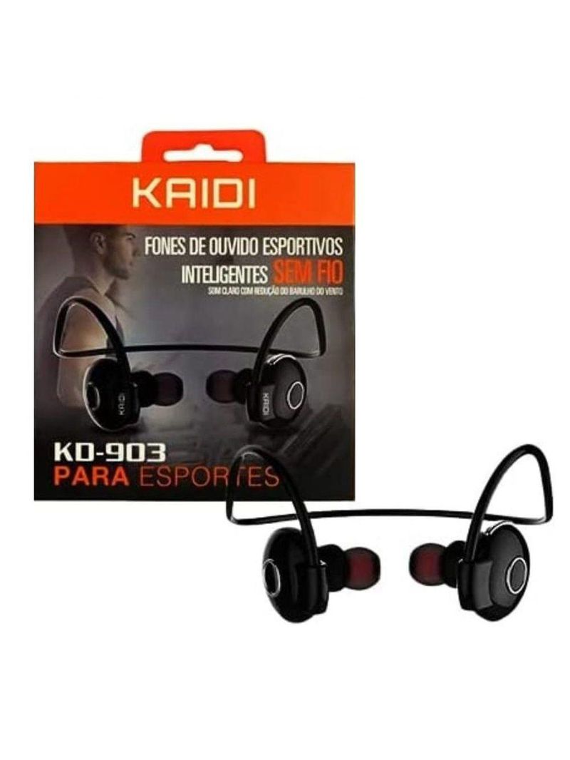 Fone De Ouvido Bluetooth 53 Sem Fio Sport Acadêmia Bike Corrida Kd-903