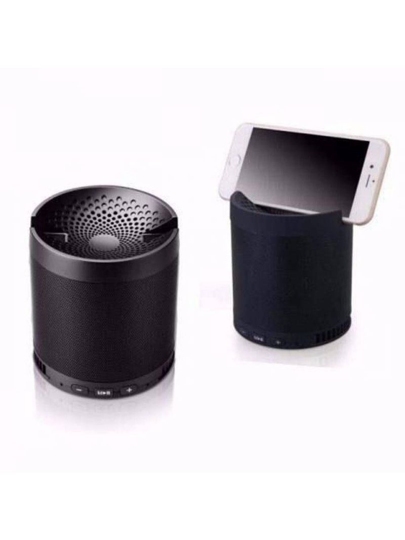 Caixa Som Bluetooth Q3 Usb Sd Aux Suporte Para Celular Preto