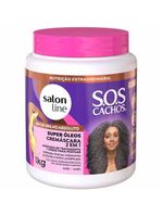 Cremáscara 2 em 1 salon line - sos cachos super Óleos nutritivos