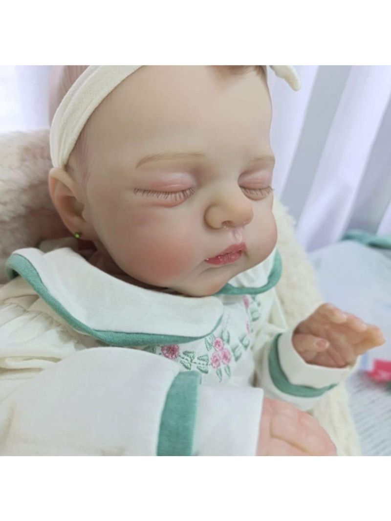 Bebe Reborn Menina, Dormindo, Realista, Corpo De Pano Macio Realista