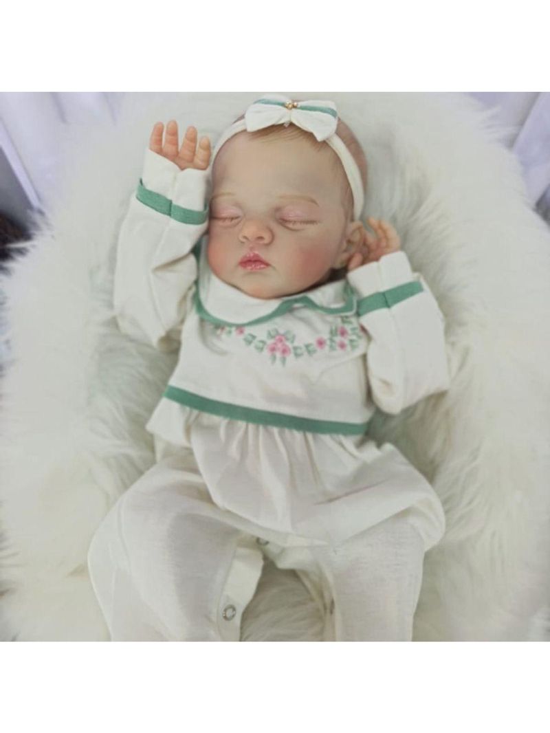 Bebe Reborn Menina, Dormindo, Realista, Corpo De Pano Macio Realista